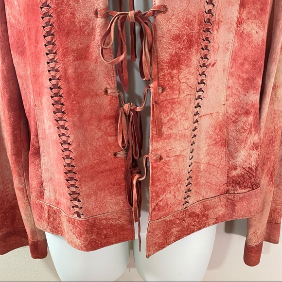 Ursula Mascaro Menorca Red Tie Collared Jacket - Picture 5 of 10